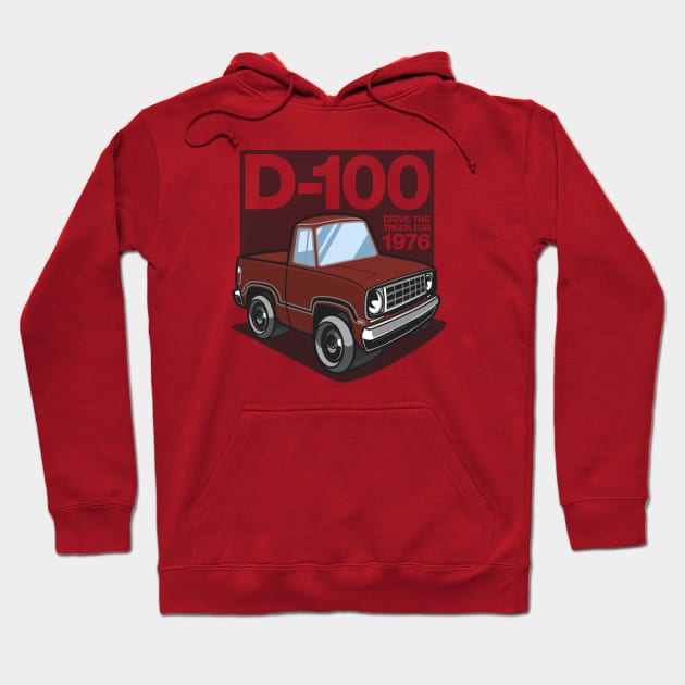 D100 - 1976 (Russet) Hoodie by jepegdesign